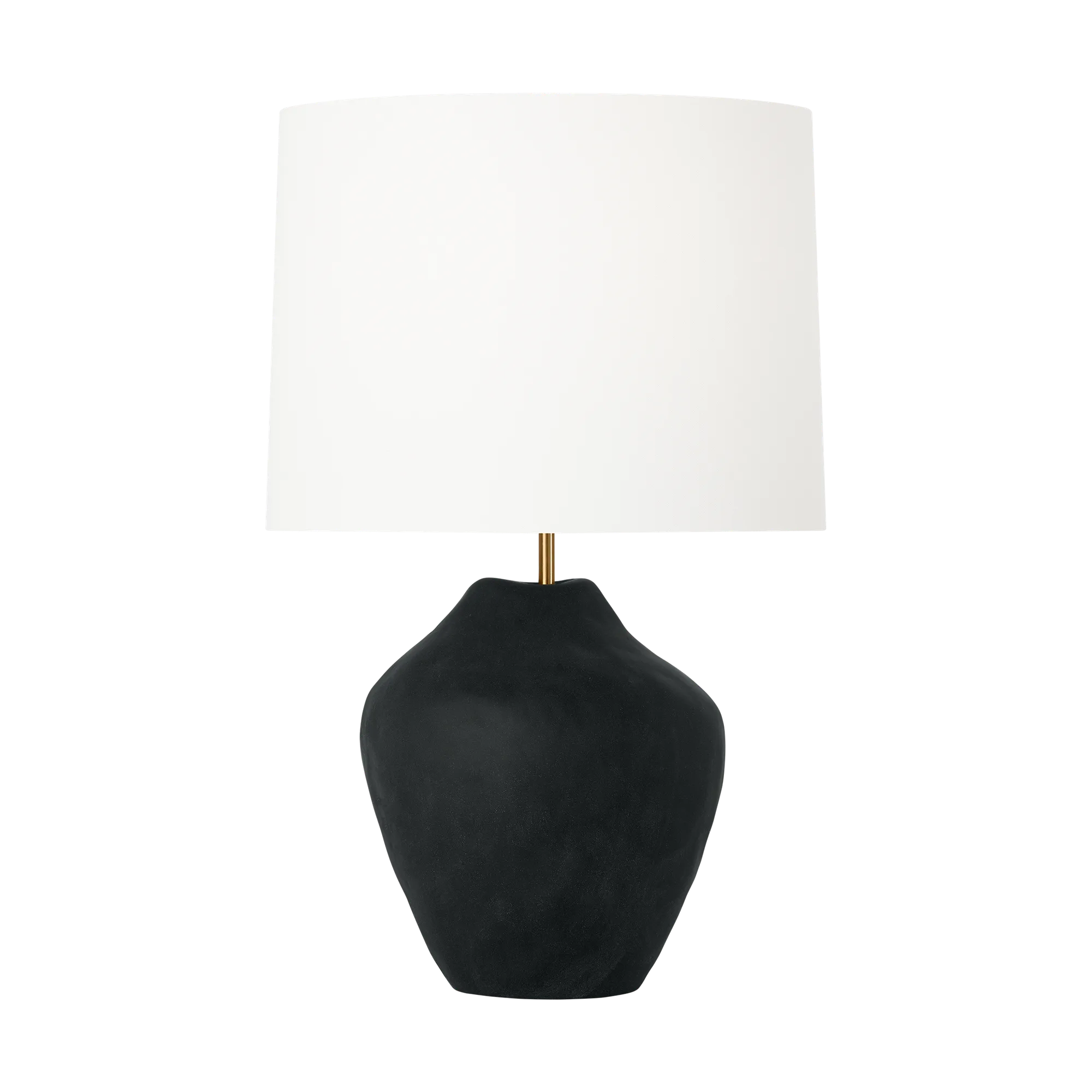 Cadley Medium Table Lamp in Rough Black Ceramic