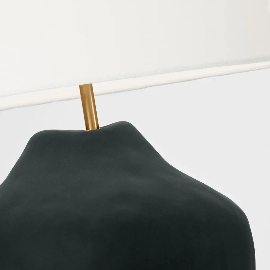 Cadley Medium Table Lamp in Rough Black Ceramic - Image 5