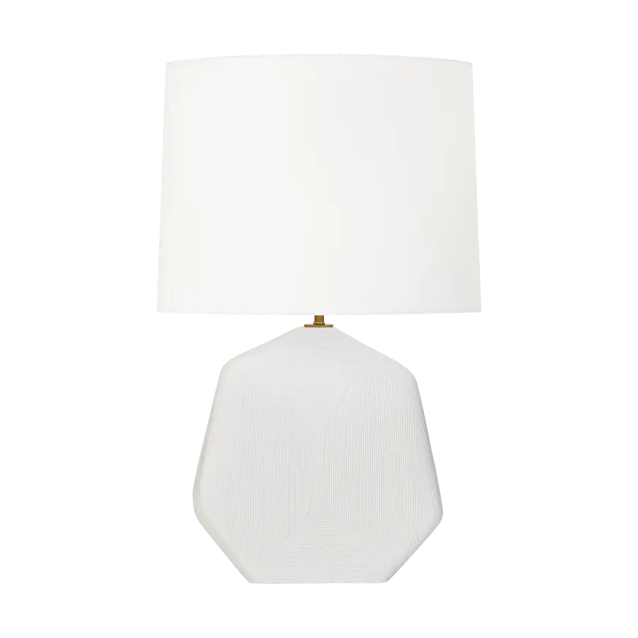 Tallulah Medium Table Lamp in Matte White Ceramic - Image 1