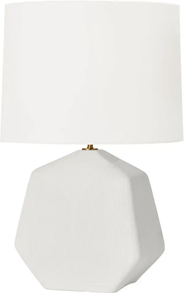 Tallulah Medium Table Lamp in Matte White Ceramic - Image 3