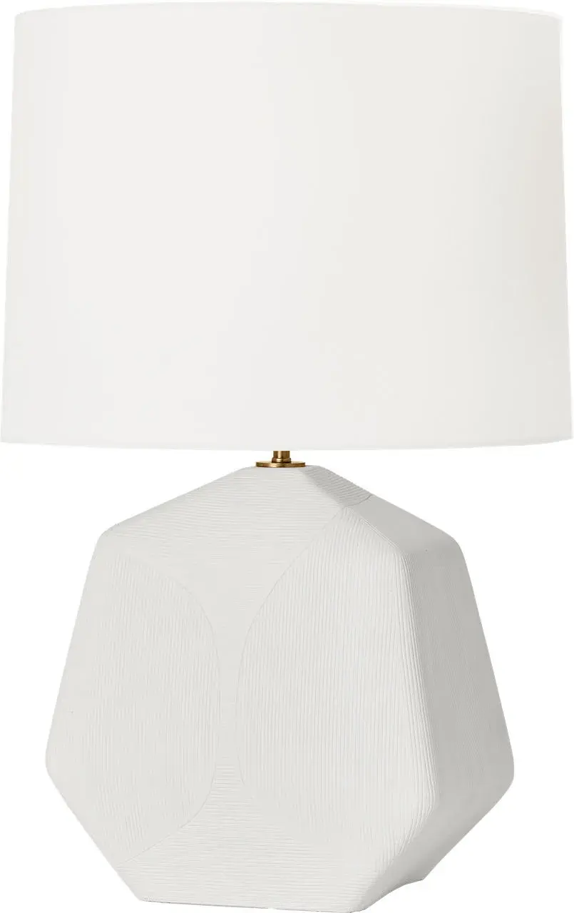 Tallulah Medium Table Lamp in Matte White Ceramic - Image 3