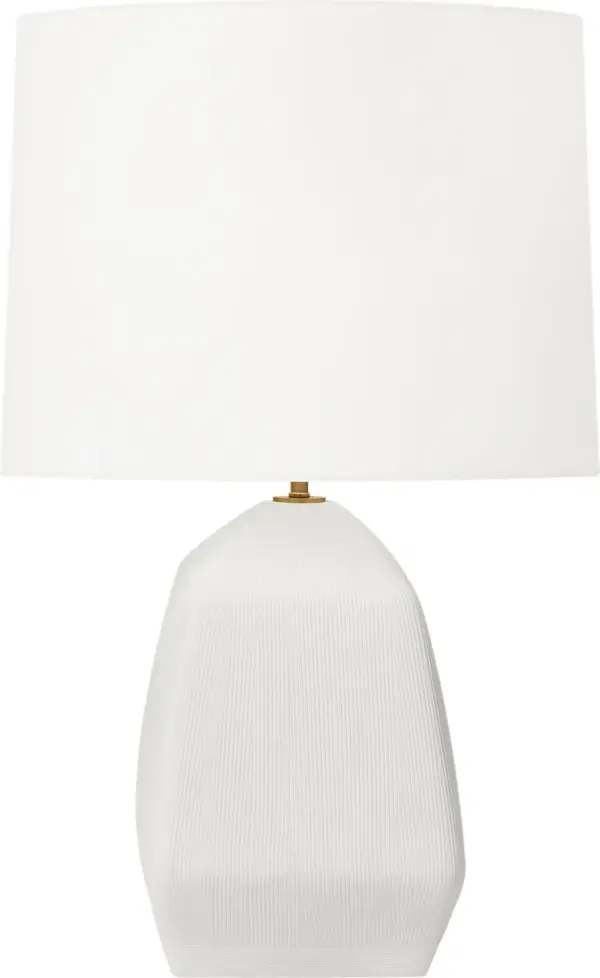 Tallulah Medium Table Lamp in Matte White Ceramic - Image 4