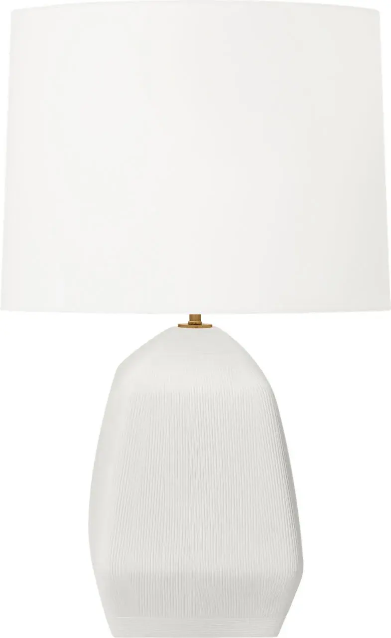 Tallulah Medium Table Lamp in Matte White Ceramic - Image 4