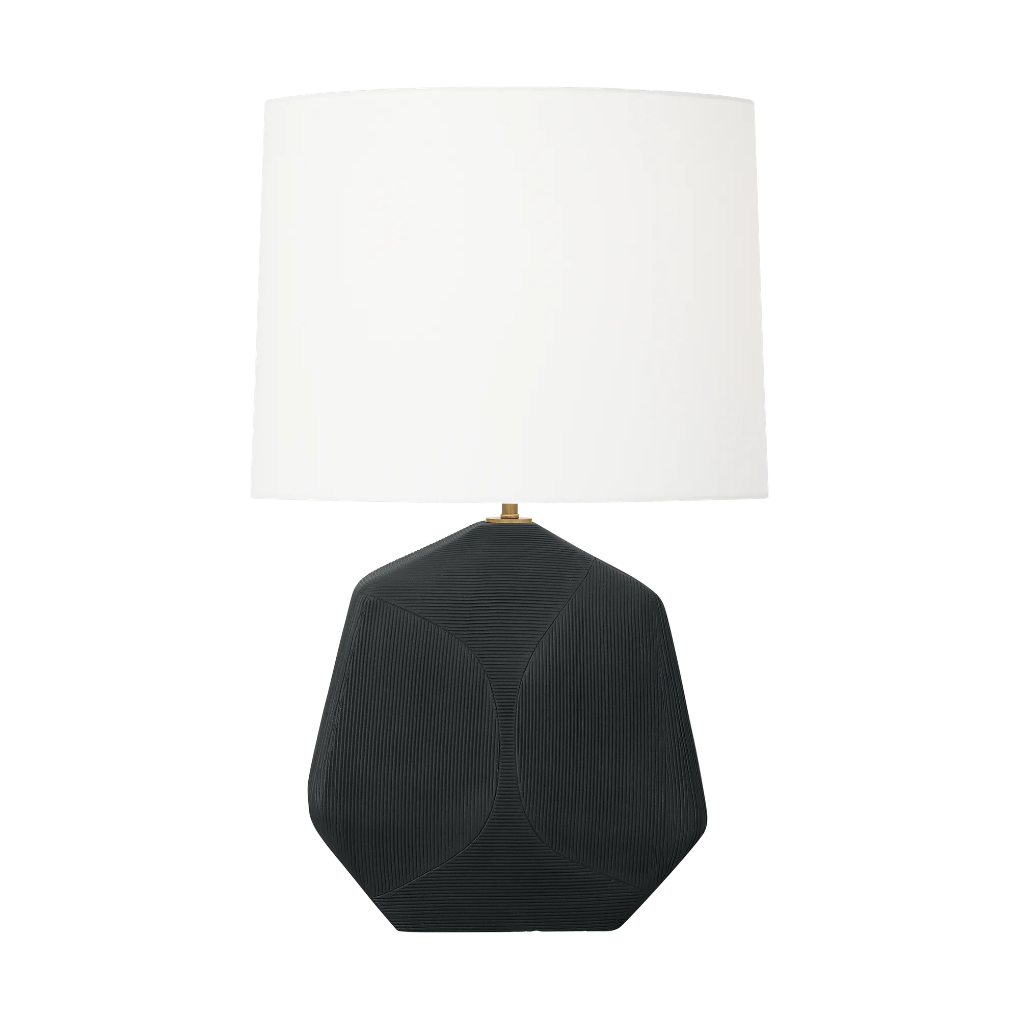 Tallulah Medium Table Lamp in Rough Black Ceramic