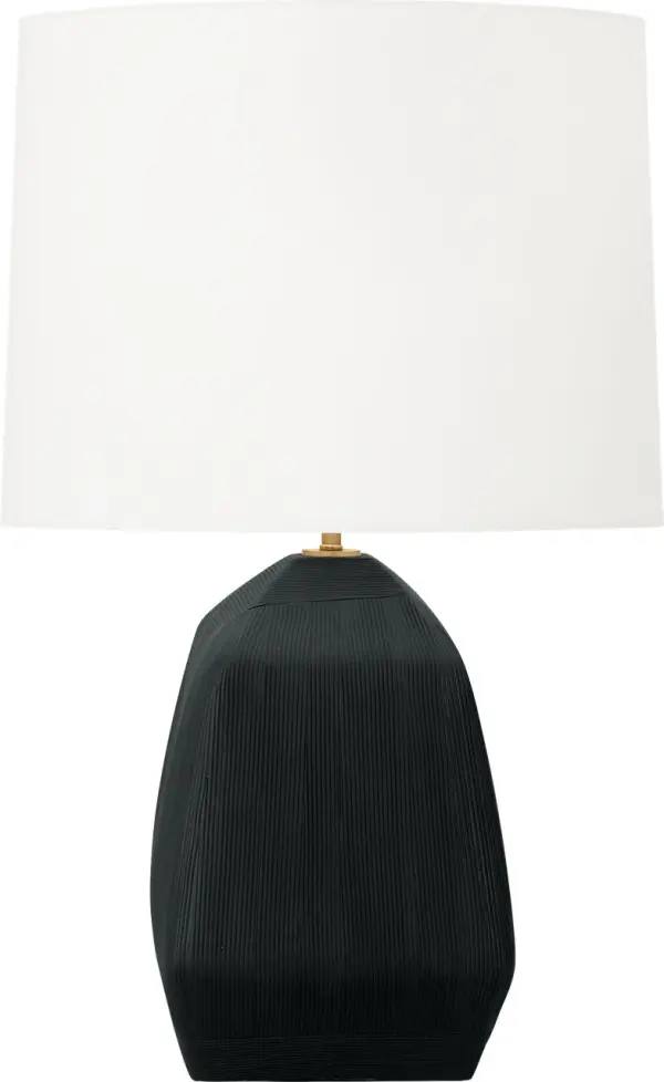 Tallulah Medium Table Lamp in Rough Black Ceramic - Image 5