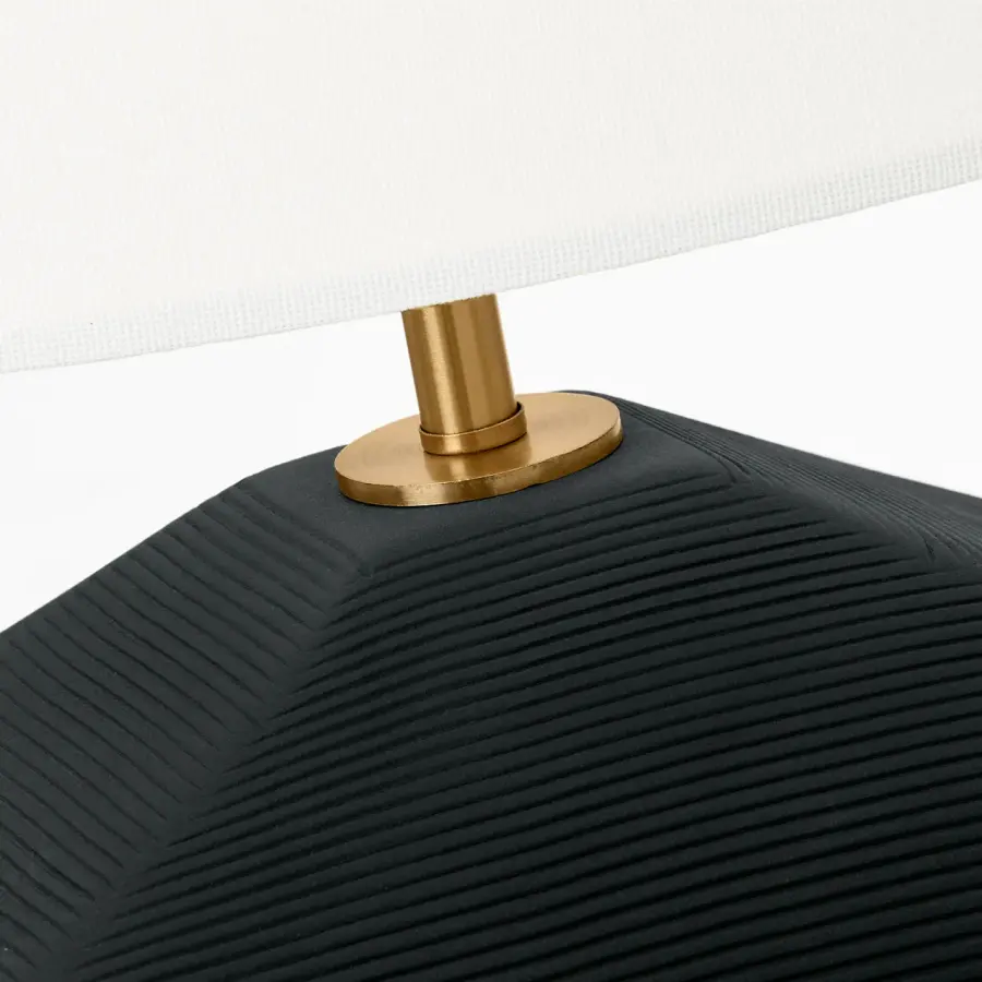 Tallulah Medium Table Lamp in Rough Black Ceramic - Image 6