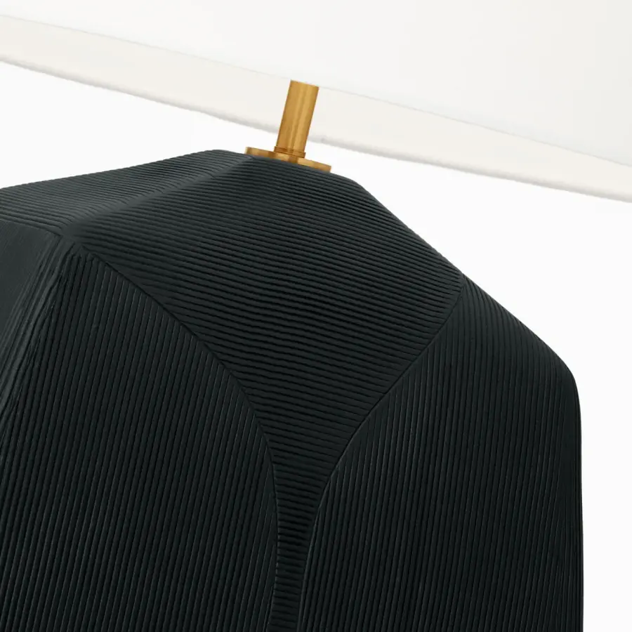 Tallulah Medium Table Lamp in Rough Black Ceramic - Image 8