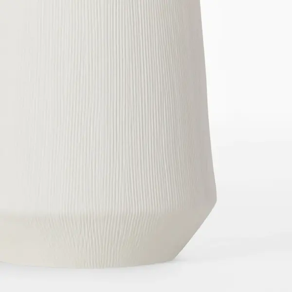Panola Medium Table Lamp in Matte White Ceramic - Image 3