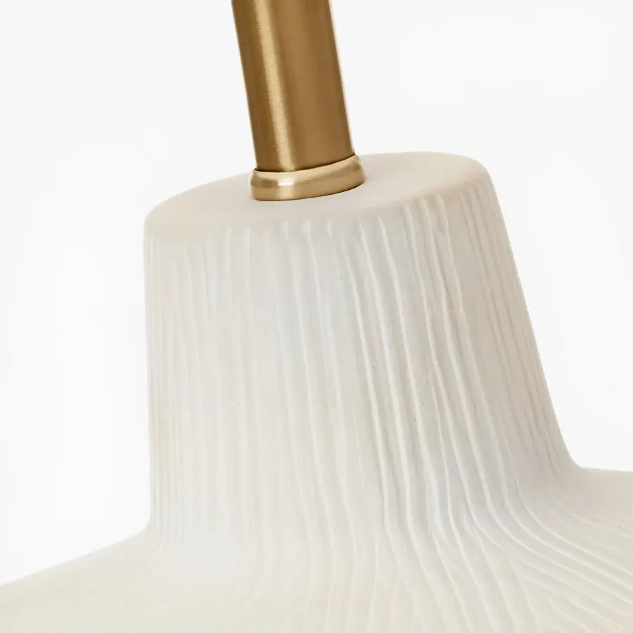 Panola Medium Table Lamp in Matte White Ceramic - Image 5