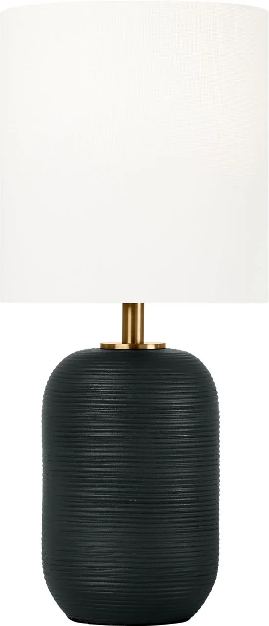 Fanny Small Table Lamp in Rough Black Ceramic