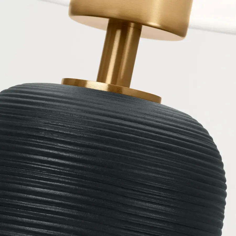 Fanny Small Table Lamp in Rough Black Ceramic - Image 3