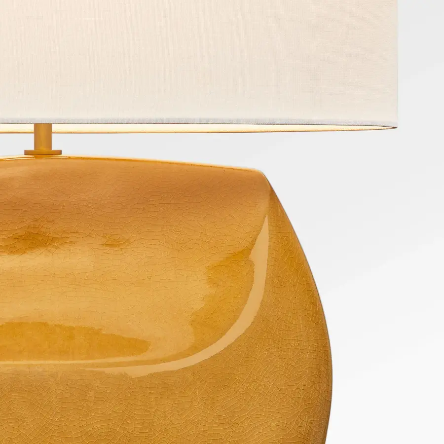 Pente 27" Table Lamp in Cracked Honey - Image 6