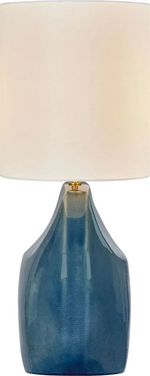 Pente 27" Table Lamp in Deep Ocean Crackle - Image 3