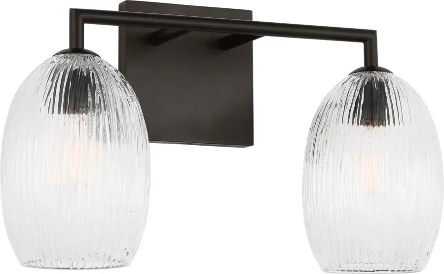 Serafina 16" Bath Vanity Light in Aged Iron - Image 1