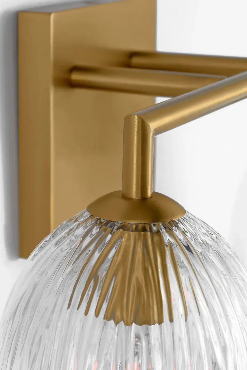 Serafina 16" Bath Vanity Light in Burnished Brass - Image 3