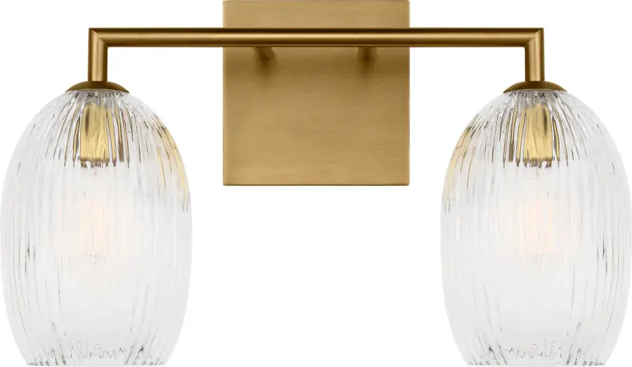 Serafina 16" Bath Vanity Light in Burnished Brass - Image 4