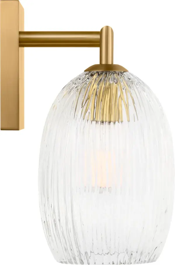 Serafina 16" Bath Vanity Light in Burnished Brass - Image 5