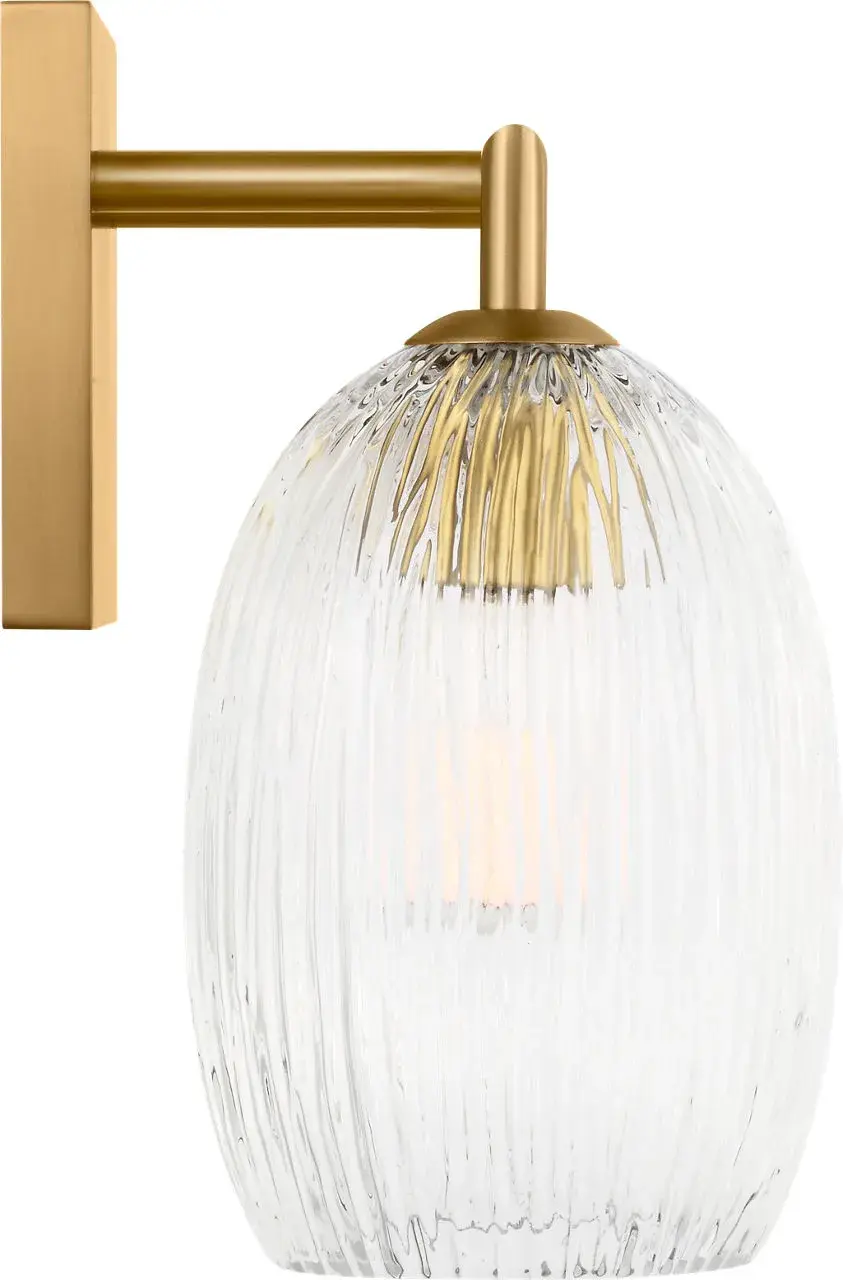 Serafina 16" Bath Vanity Light in Burnished Brass - Image 5