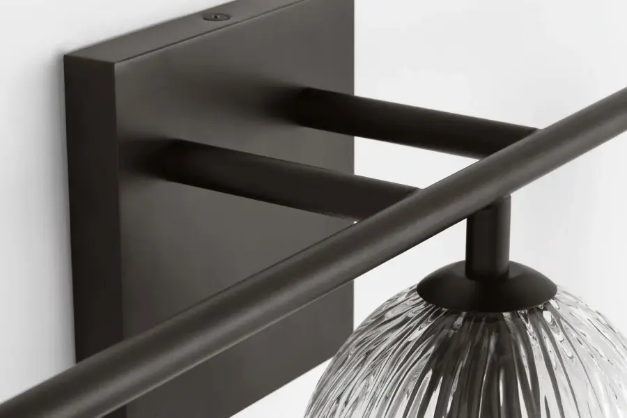 Serafina 27" Bath Vanity Light in Aged Iron - Image 3