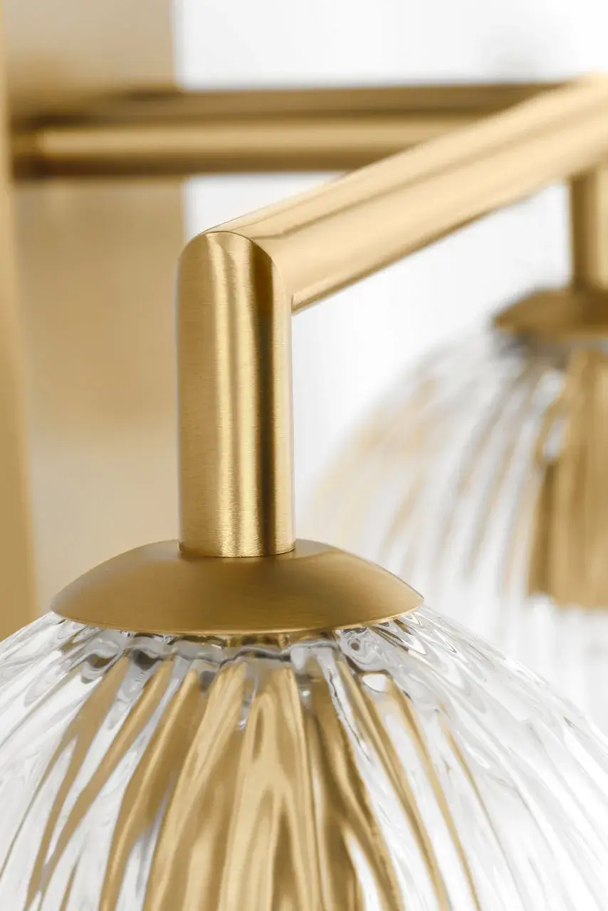 Serafina 27" Bath Vanity Light in Burnished Brass - Image 3