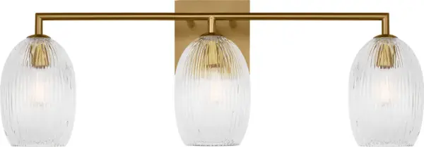 Serafina 27" Bath Vanity Light in Burnished Brass - Image 4