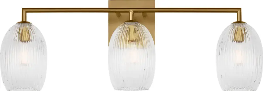 Serafina 27" Bath Vanity Light in Burnished Brass - Image 4