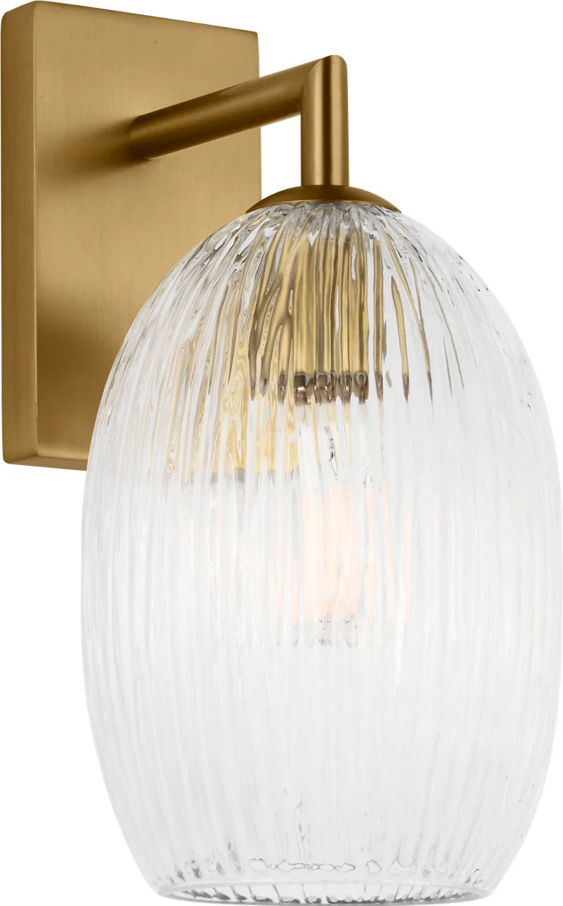 Serafina 10" Sconce in Burnished Brass