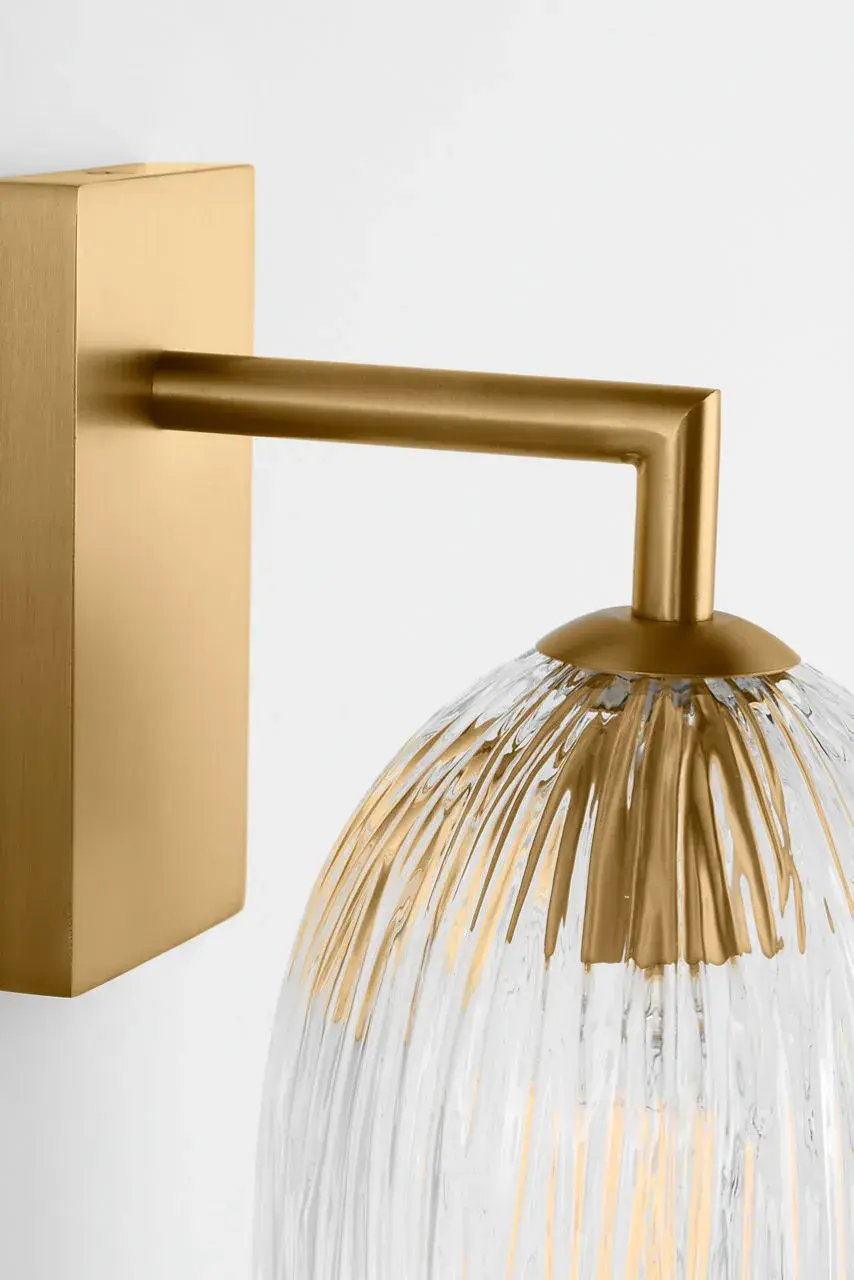 Serafina 10" Sconce in Burnished Brass - Image 2