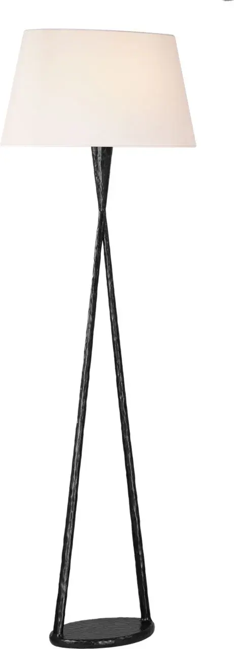 Sculptural Statement Floor Lamp with Timeless Aged Iron Finish - Image 5