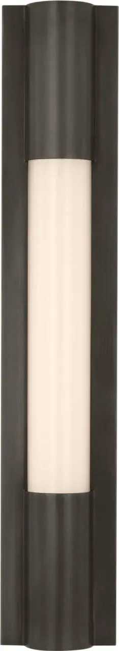 Ellington 16" Slimline Bath Light in Bronze with White Glass - Image 1