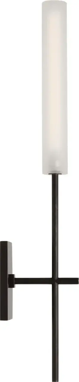 Fay 18" Wall Sconce in Bronze with Frosted Glass - Image 4