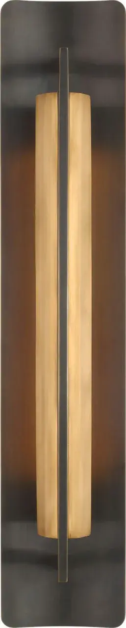 The Tristan 20" Reflector Sconce combines industrial design with refined elegance through its bronze and hand-rubbed antique brass finish. Perfect for adding character to bathrooms, hallways, or bedrooms with its substantial presence.