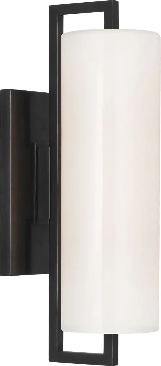 Bowen 16" Linear Bath Sconce in Bronze with White Glass - Image 3