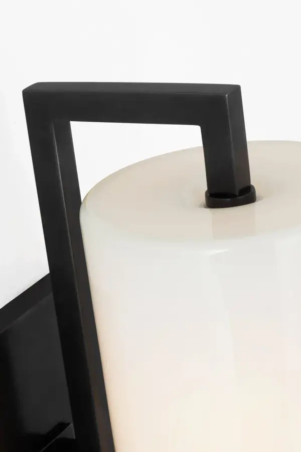 Bowen 16" Linear Bath Sconce in Bronze with White Glass - Image 4