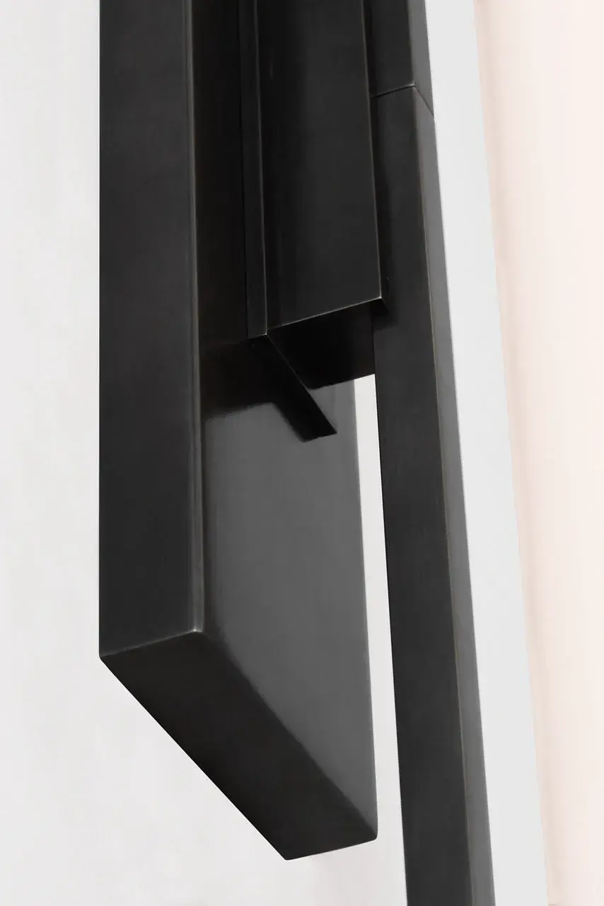 Bowen 21" Linear Bath Sconce in Bronze with White Glass - Image 3
