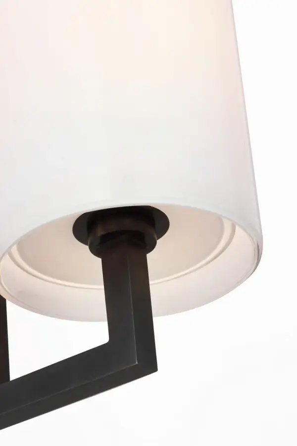 Bowen 28" Linear Bath Sconce in Bronze with White Glass - Image 3
