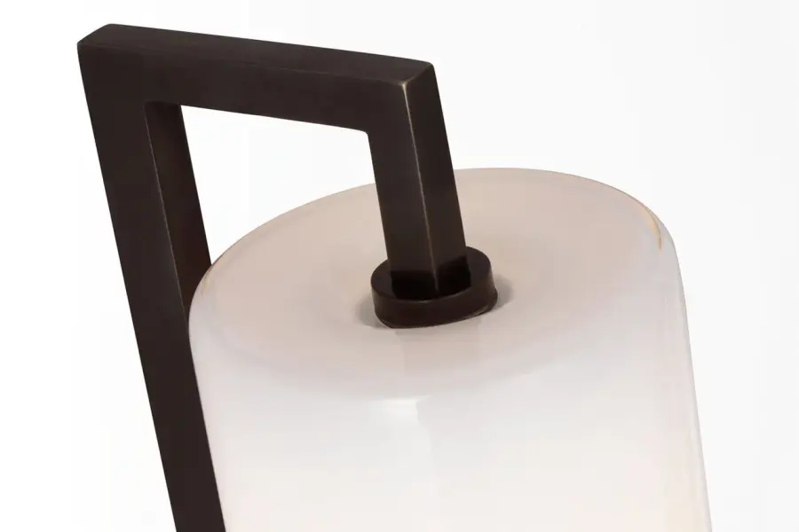 Bowen 28" Linear Bath Sconce in Bronze with White Glass - Image 4