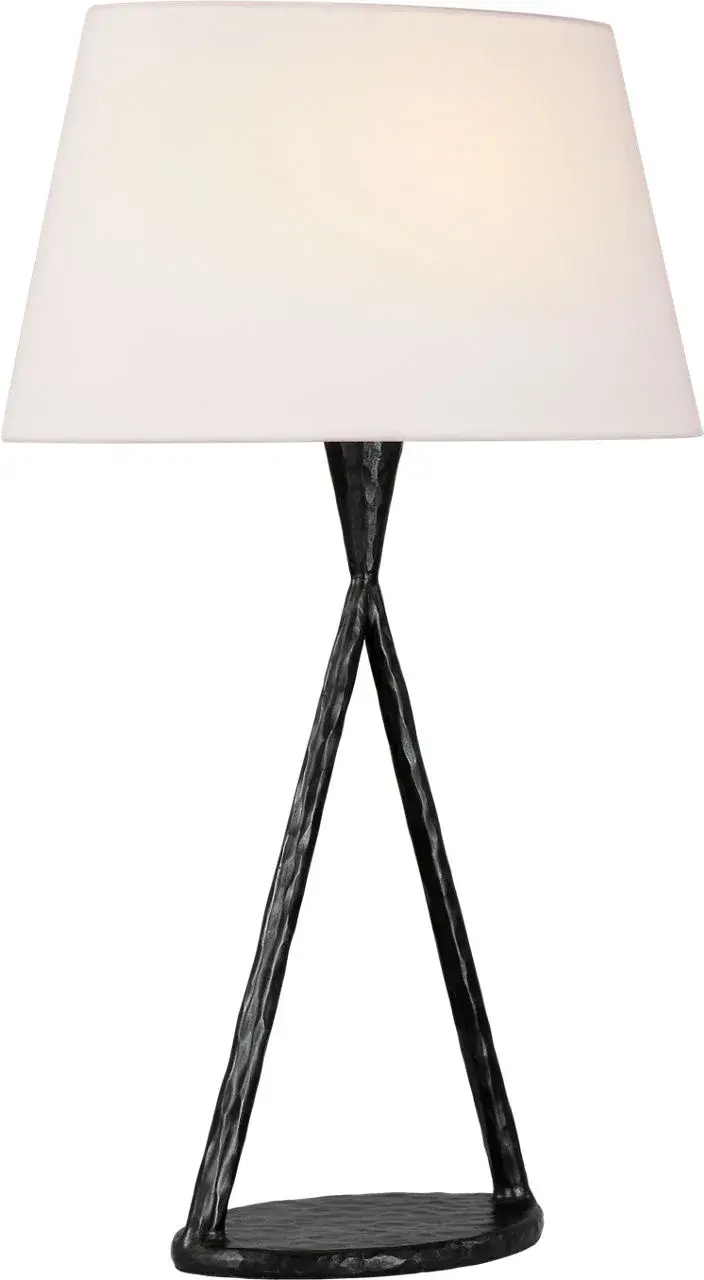 Sculptural Statement Lamp with Timeless Aged Iron Finish - Image 3