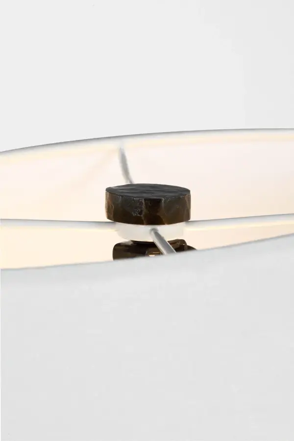Sculptural Statement Lamp with Timeless Aged Iron Finish - Image 4