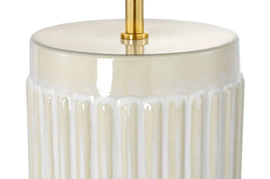 Elegant Transitional Table Lamp with Warm Neutral Finish - Image 2