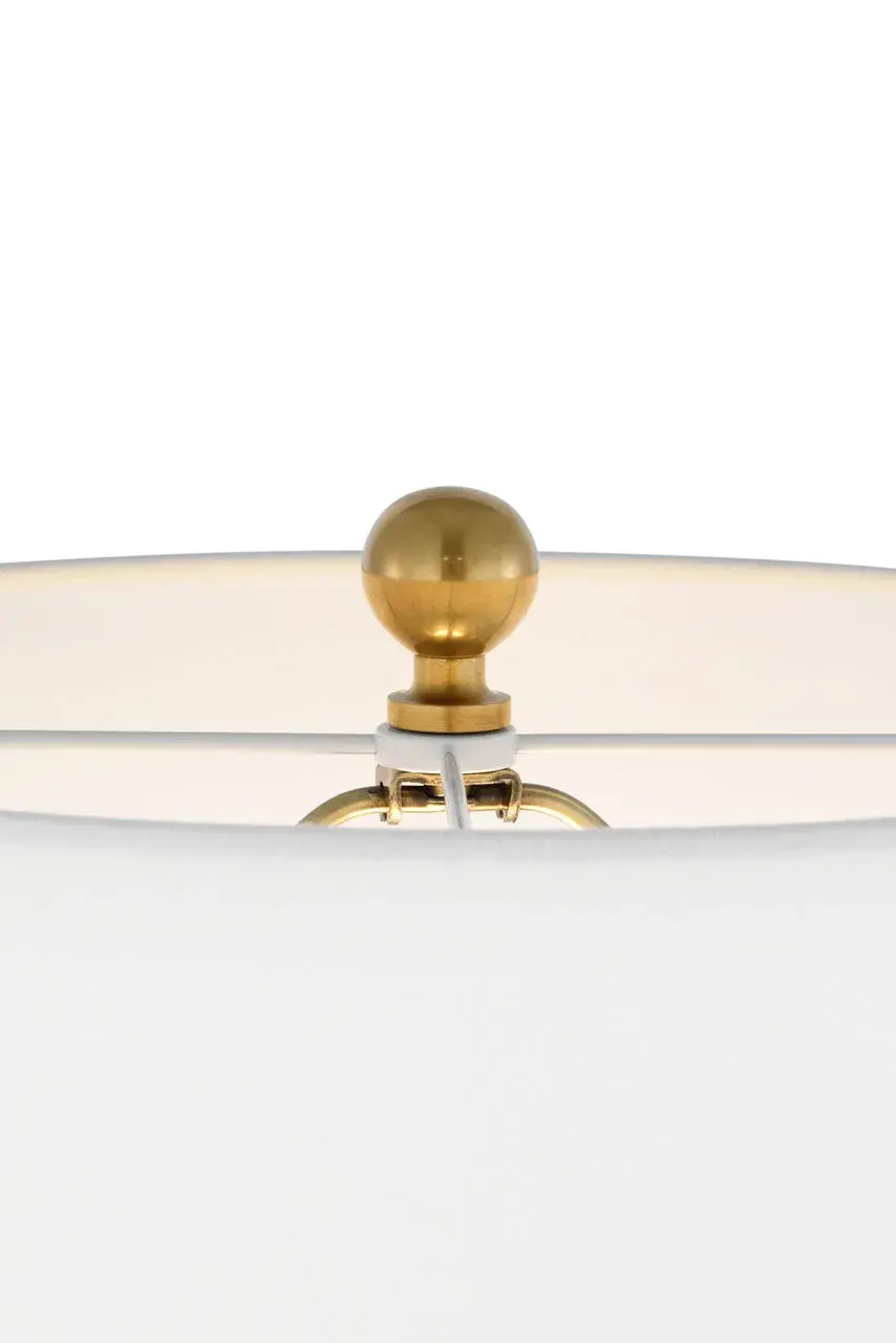 Elegant Transitional Table Lamp with Warm Neutral Finish - Image 4