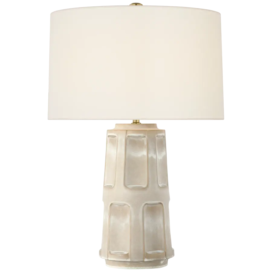 Sophisticated Organic Table Lamp with Textured Stone Finish - Image 1