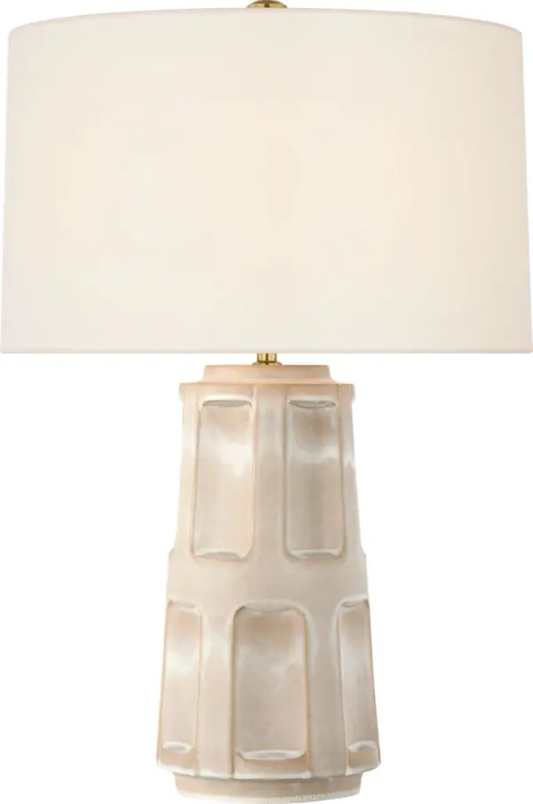 Sophisticated Organic Table Lamp with Textured Stone Finish - Image 5