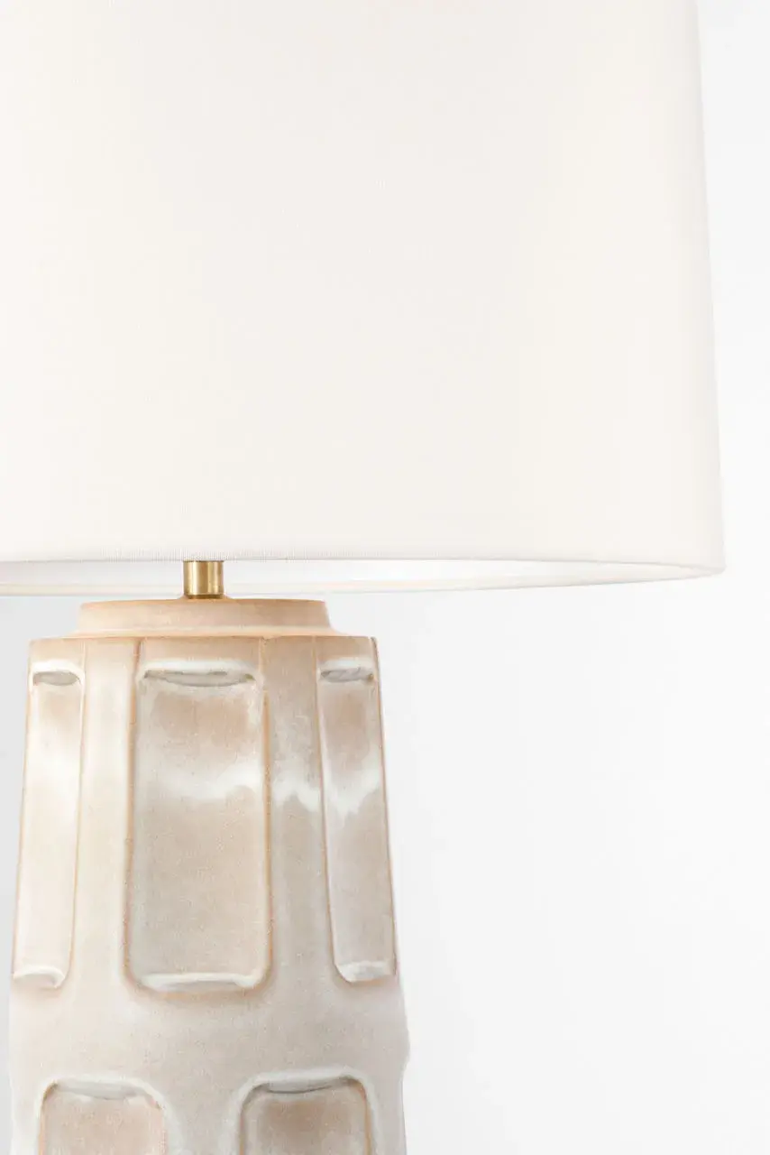 Sophisticated Organic Table Lamp with Textured Stone Finish - Image 7