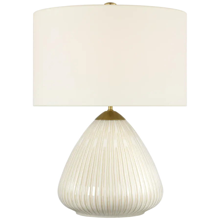 Sculptural Organic Table Lamp with Warm Neutral Finish - Image 2