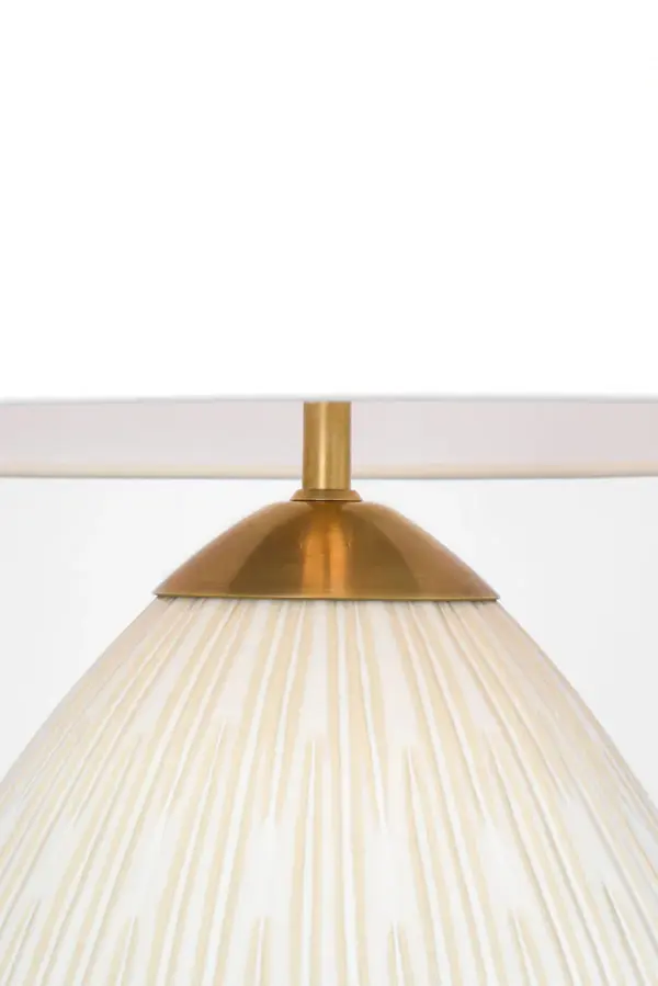 Sculptural Organic Table Lamp with Warm Neutral Finish - Image 3