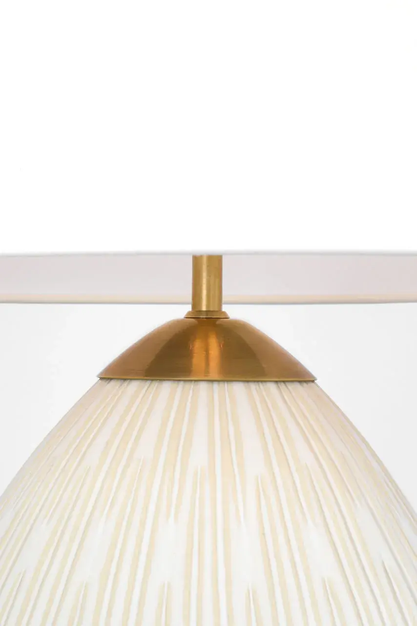 Sculptural Organic Table Lamp with Warm Neutral Finish - Image 3
