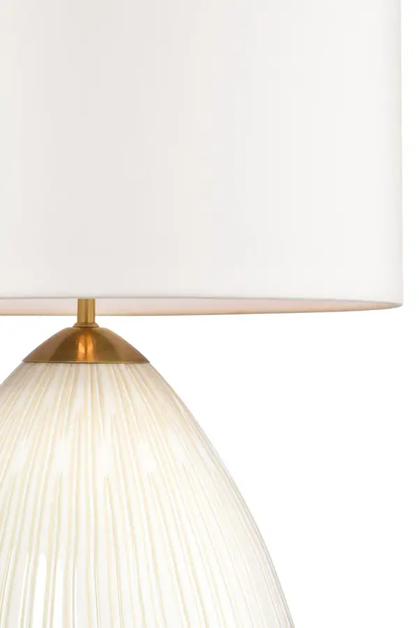 Sculptural Organic Table Lamp with Warm Neutral Finish - Image 4