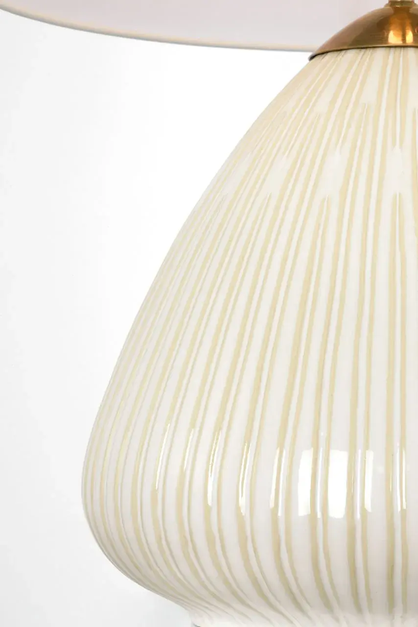 Sculptural Organic Table Lamp with Warm Neutral Finish - Image 5