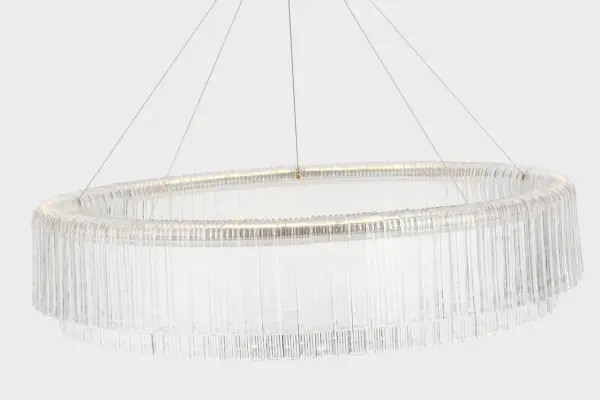 Stunning 48" Linear Chandelier with Timeless Brass Finish - Image 4